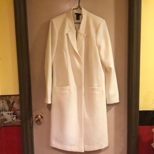 Cream color 3/4 length coat l